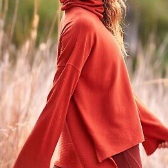 Free People Movement Turtleneck Orange - Picture 2 of 6